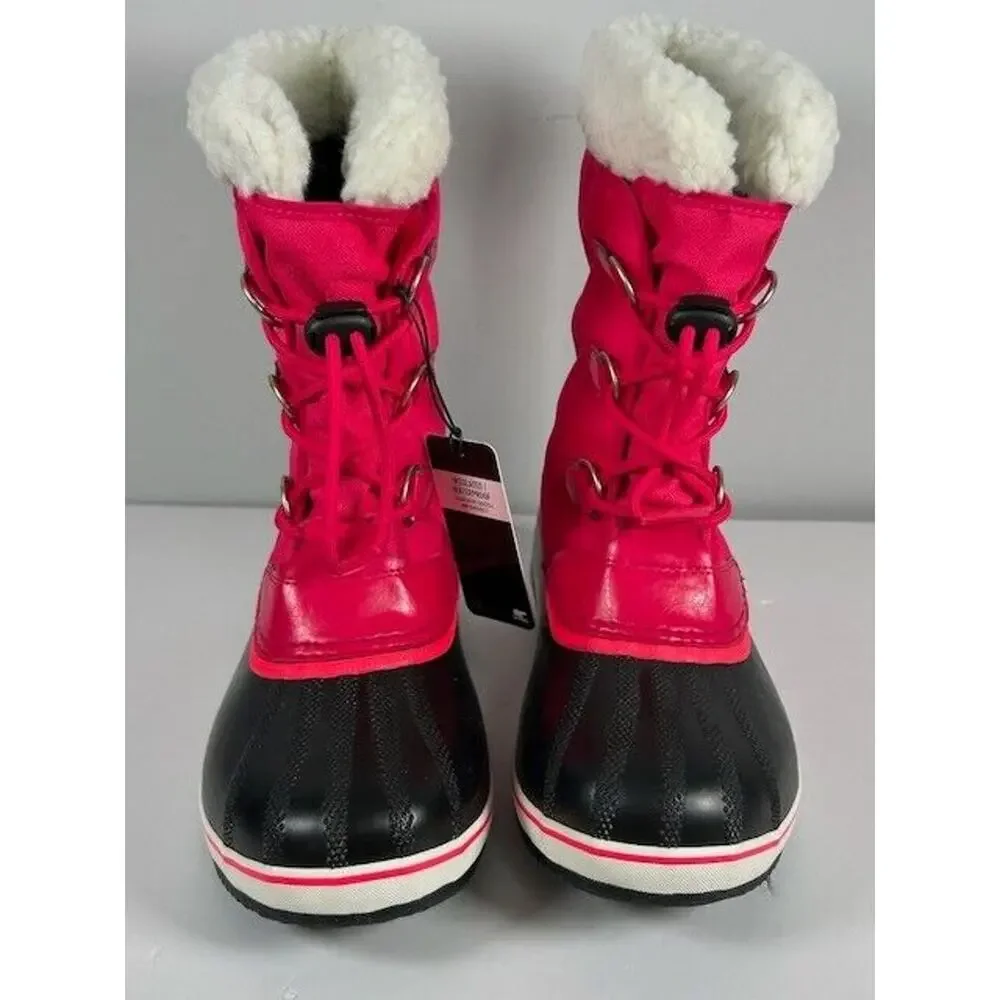 Sorel YOOT‎ PAC Nylon Waterproof Winter Boots Insulated Bright Rose Youth Size 6